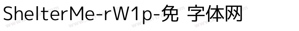 ShelterMe-rW1p字体转换