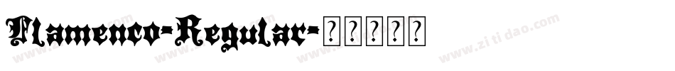 Flamenco-Regular字体转换