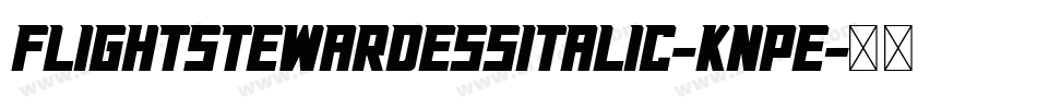 FlightStewardessItalic-KnPe字体转换