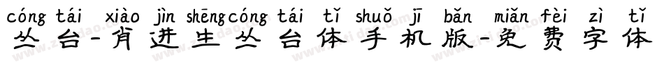 丛台-肖进生丛台体手机版字体转换