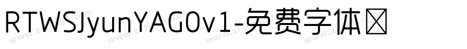 RTWSJyunYAG0v1字体转换
