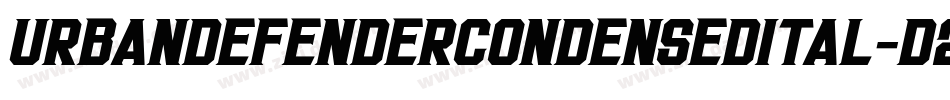UrbanDefenderCondensedItal-D2dR字体转换
