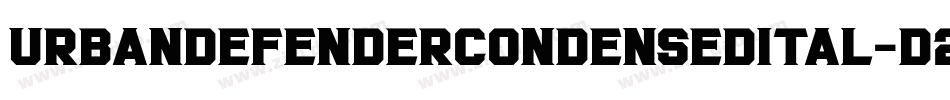 UrbanDefenderCondensedItal-D2dR字体转换