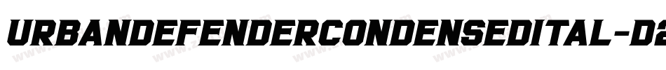UrbanDefenderCondensedItal-D2dR字体转换
