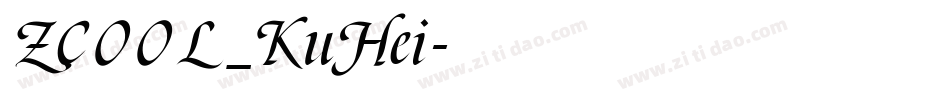 ZCOOL_KuHei字体转换