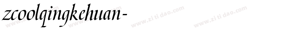 zcoolqingkehuan字体转换