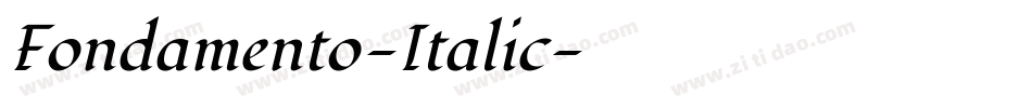 Fondamento-Italic字体转换
