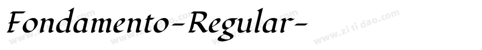 Fondamento-Regular字体转换