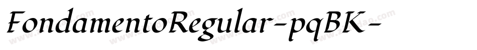 FondamentoRegular-pqBK字体转换