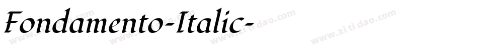 Fondamento-Italic字体转换