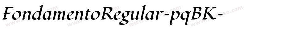FondamentoRegular-pqBK字体转换
