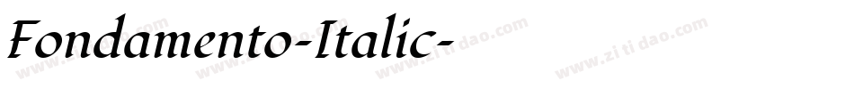 Fondamento-Italic字体转换