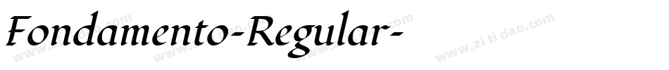 Fondamento-Regular字体转换