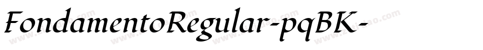 FondamentoRegular-pqBK字体转换
