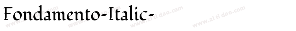 Fondamento-Italic字体转换