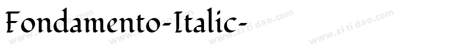 Fondamento-Italic字体转换
