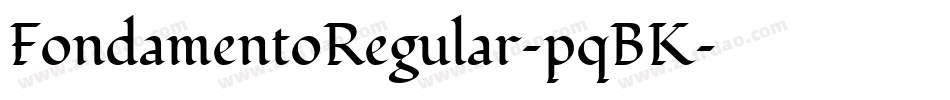 FondamentoRegular-pqBK字体转换