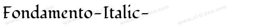 Fondamento-Italic字体转换