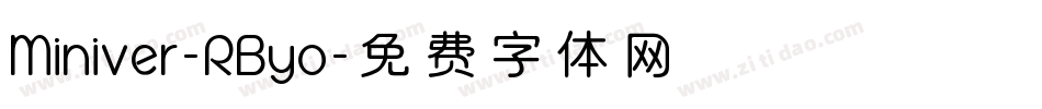 Miniver-RByo字体转换