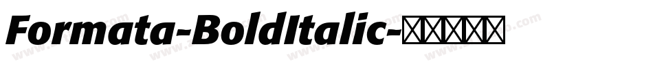 Formata-BoldItalic字体转换