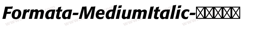 Formata-MediumItalic字体转换