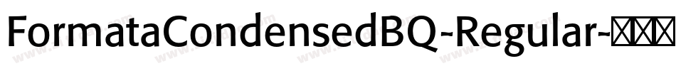 FormataCondensedBQ-Regular字体转换