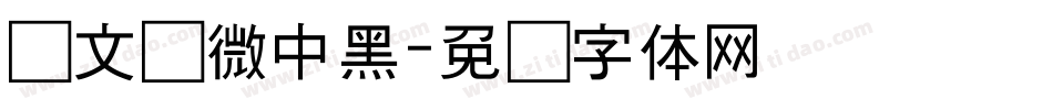 卢文辉微中黑字体转换