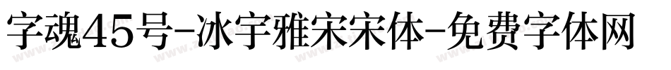 字魂45号-冰宇雅宋宋体字体转换