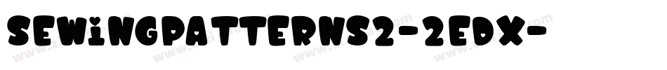 SewingPatterns2-2edX字体转换