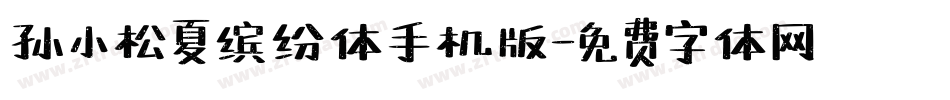 孙小松夏缤纷体手机版字体转换