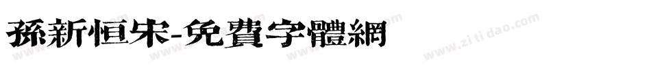 孙新恒宋字体转换