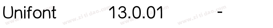 Unifont点阵黑13.0.01转换器字体转换