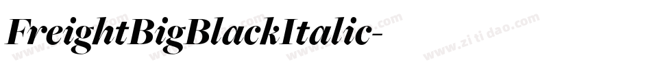 FreightBigBlackItalic字体转换
