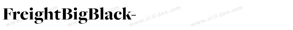 FreightBigBlack字体转换