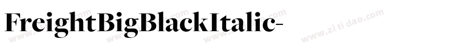 FreightBigBlackItalic字体转换