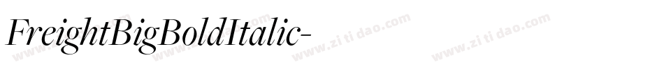 FreightBigBoldItalic字体转换