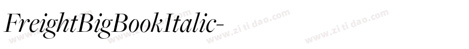 FreightBigBookItalic字体转换