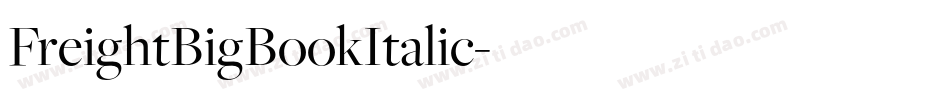 FreightBigBookItalic字体转换