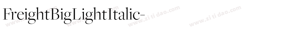 FreightBigLightItalic字体转换