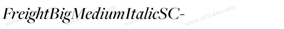 FreightBigMediumItalicSC字体转换