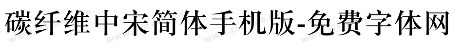 碳纤维中宋简体手机版字体转换