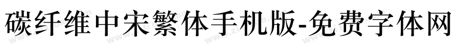 碳纤维中宋繁体手机版字体转换