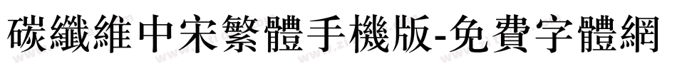 碳纤维中宋繁体手机版字体转换