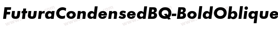 FuturaCondensedBQ-BoldOblique字体转换