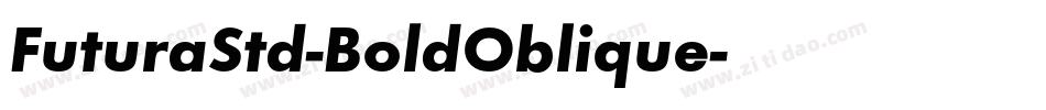 FuturaStd-BoldOblique字体转换