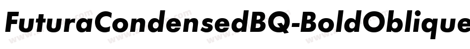 FuturaCondensedBQ-BoldOblique字体转换