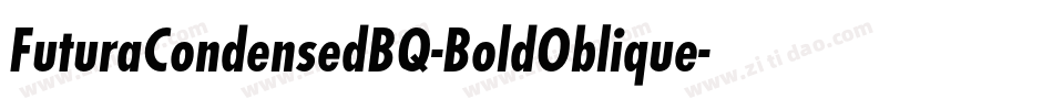 FuturaCondensedBQ-BoldOblique字体转换