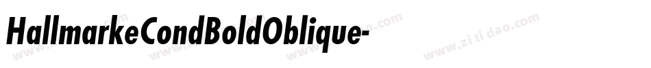 HallmarkeCondBoldOblique字体转换