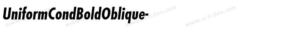 UniformCondBoldOblique字体转换