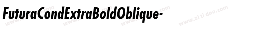 FuturaCondExtraBoldOblique字体转换